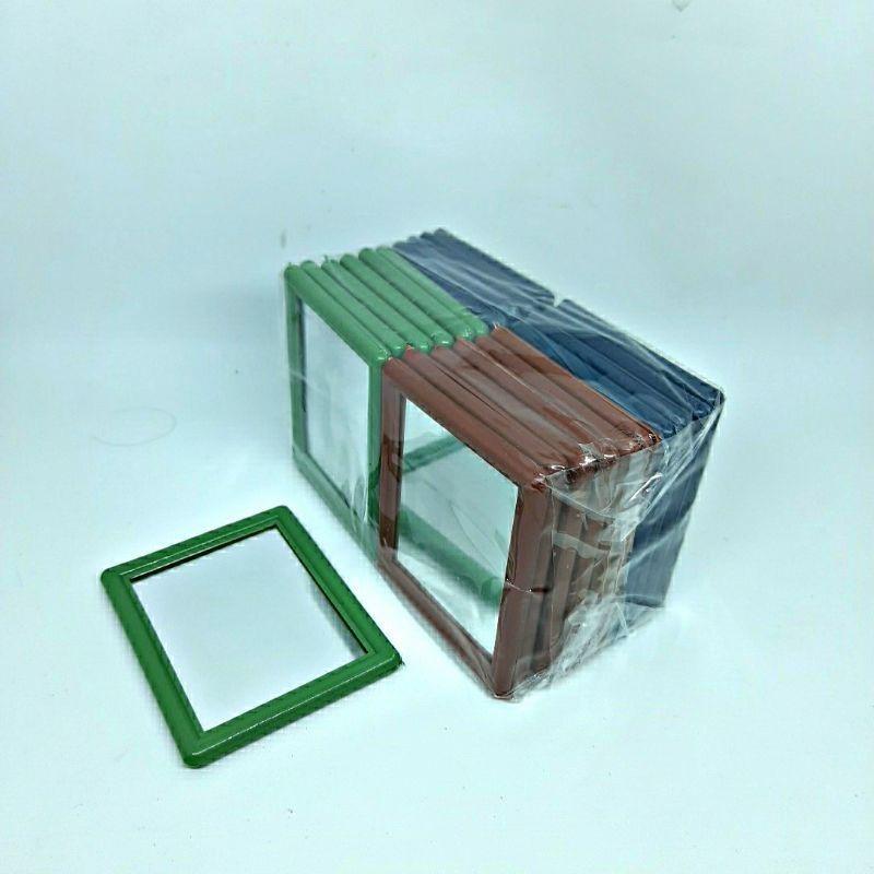 Kaca Kotak Kecil Make Up / Cermin Make up Kotak Polos Mini Travel