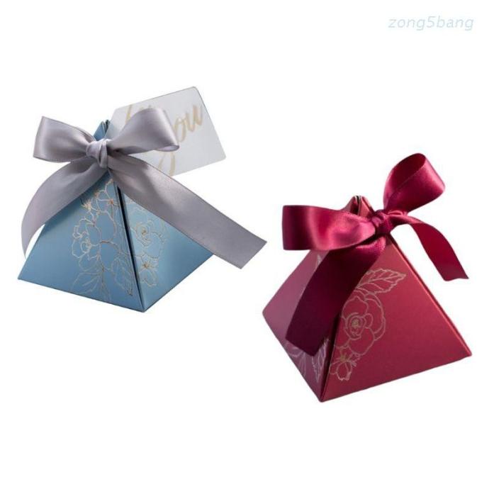 

ZONG TRIANGULAR PYRAMID GIFT BOX WEDDING FAVOR GIFT CANDY BOXES GUEST DSG54546WE