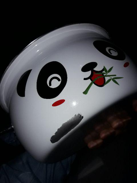 Panci Enamel Maspion Hello Panda 18 Cm / Panci Serbaguna