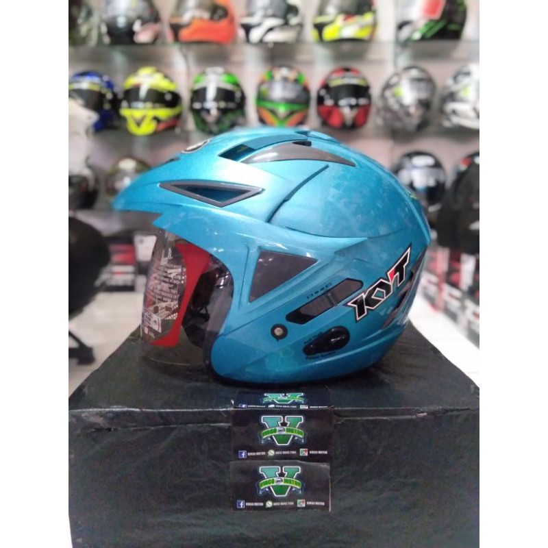 HELM KYT SCORPION KING R SOLID ICE BLUE BL / GM