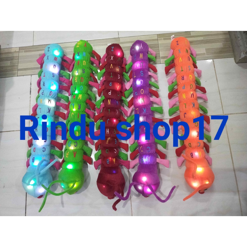 boneka ulat LED/ boneka ulil lampu/boneka ulil abjad/boneka dashbor mobil  ber LABEL SNI