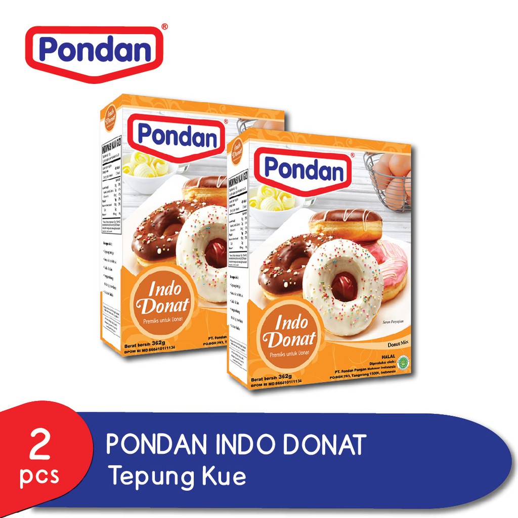 

Pondan Premiks Indo Donat 362g (2 box)