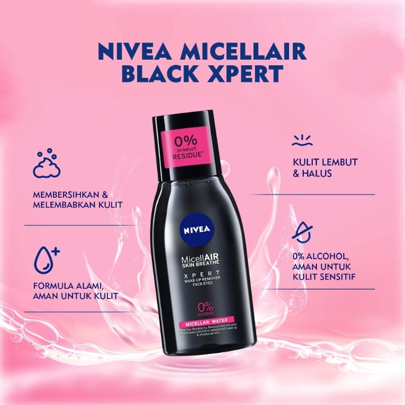 ☘️Yuri Kosmetik☘️ Nivea Micellai Water / Eye Make Up Remover 125ml