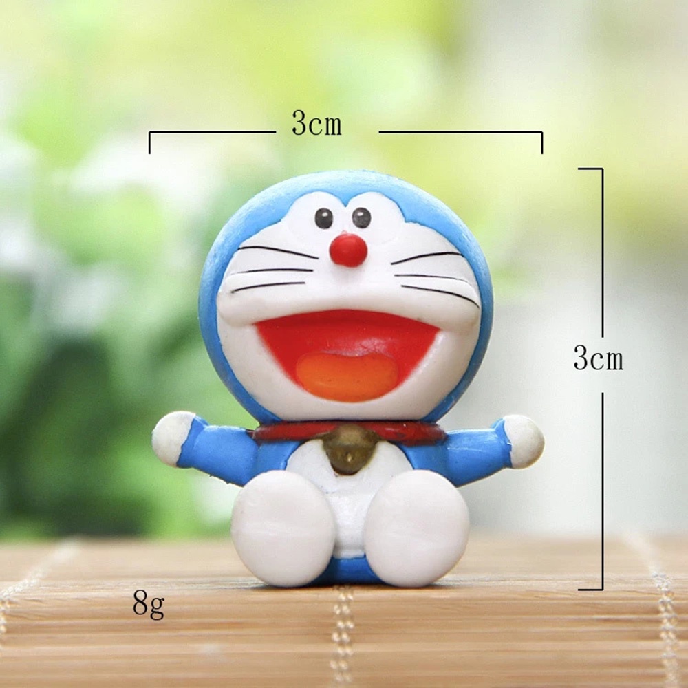 MXBEAUTY 4pcs/lot Doraemon Cartoon Collection Model Anime Figures Creative Doranikov PVC Takeshi Goda Dorami Sitting Posture Action Figure Toys