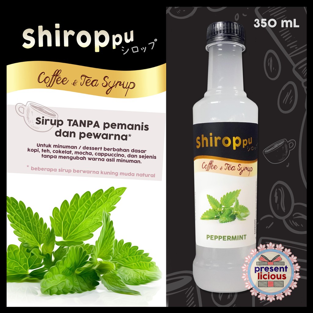 

Peppermint | Shiroppu Coffee and Tea Syrup 350 mL | Sirup Tanpa Warna dan Pemanis Peppermint