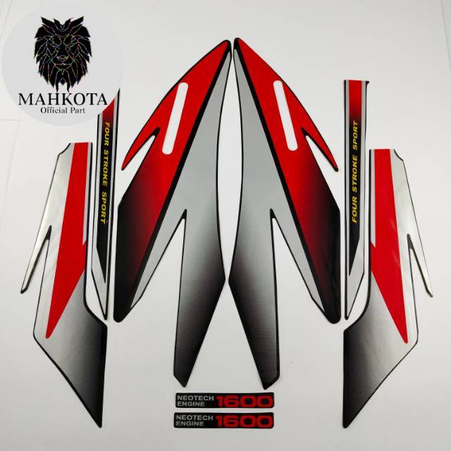 Striping Stiker Polet Sepeda Motor List honda gl pro glpro 1996 1997 hitam lis merah list body stand