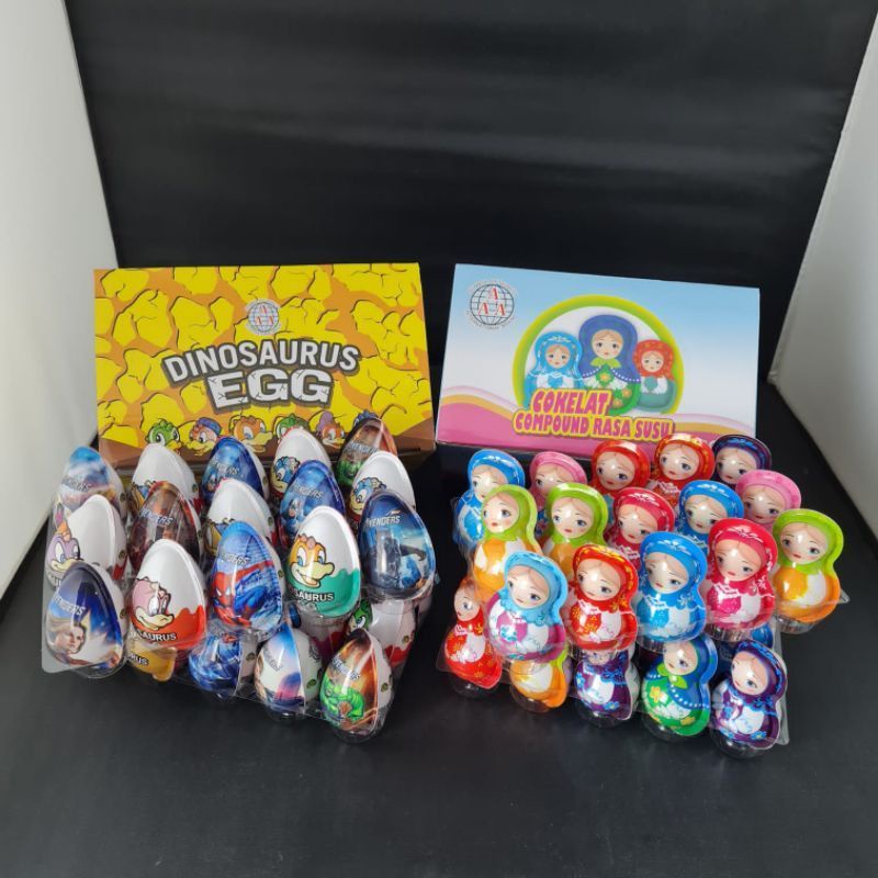 

Coklat Telur Dinosaurus EGG coklat compound isi 30 butir pling murah