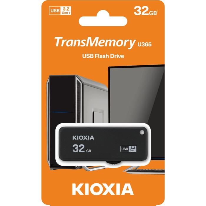 FLASDISK USB 3.2 KIOXIA U365-32GB BLACK USB 3.2 GEN 1