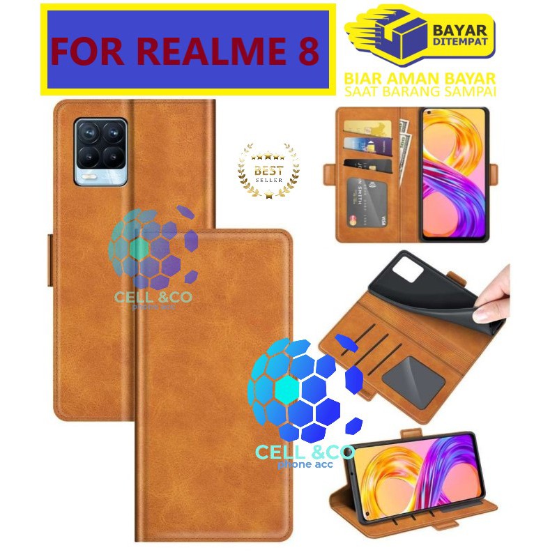 Flip cover REALME 8 Flip case buka tutup kesing hp casing flip case leather wallet