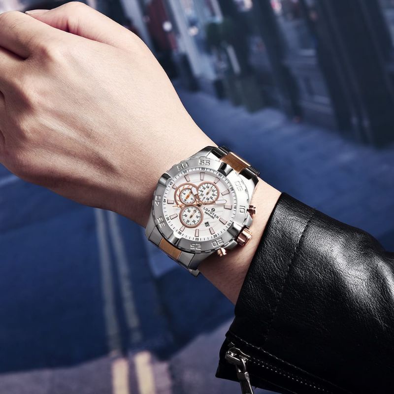 Lofoten 6512 Jam Tangan Pria 6512 Chronograph Stainless Steel Original Garansi  Sapphire