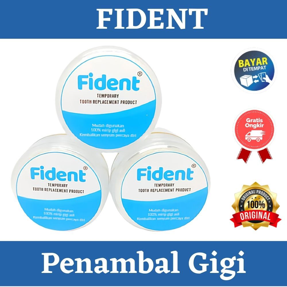FIDENT PENAMBAL GIGI OMPONG GIGI PATAH GIGI  BOLONG GIGI PALSU 100% ORIGINAL