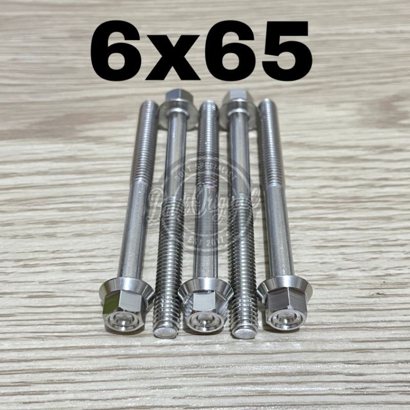 baut probolt hexagon matte ulir 6x65 drat 10 panjang 6.5 cm thailand stainless probolt new model not flower