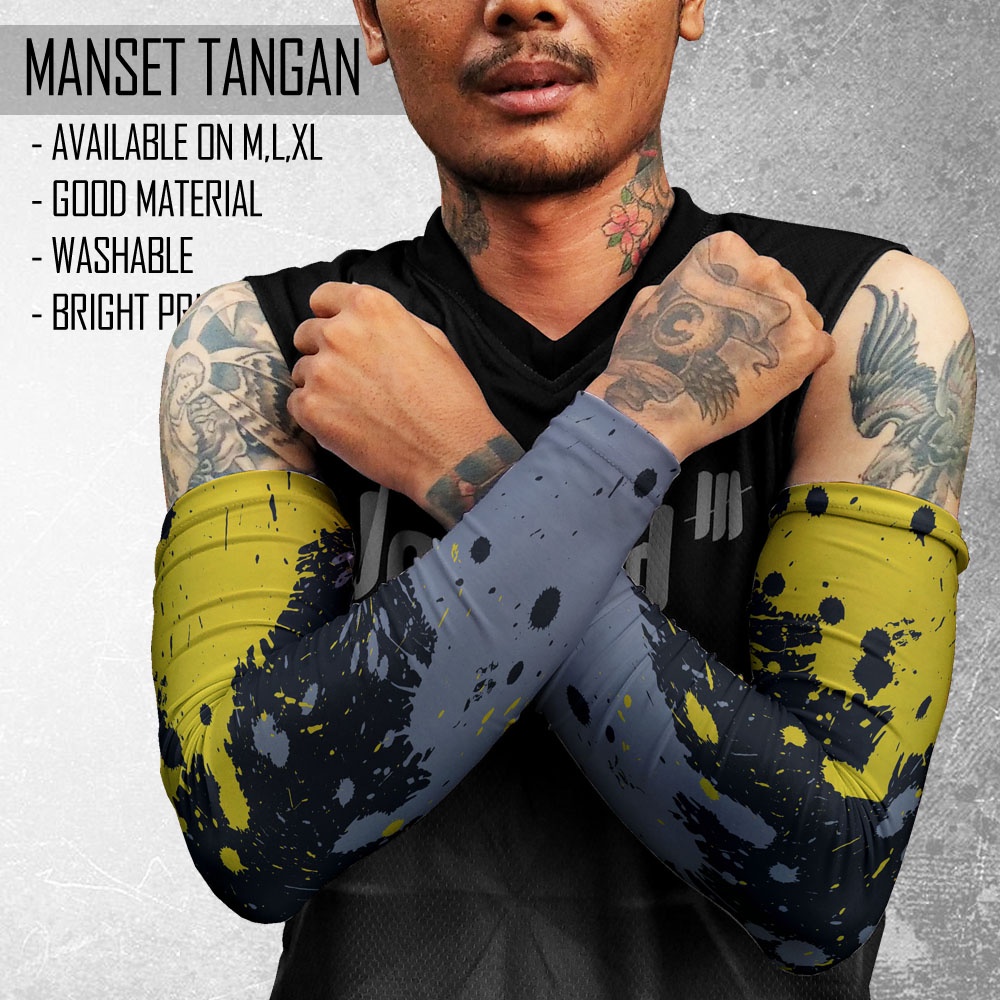 Manset Tangan Arm Sleeve Deker Lengan Pria Wanita Mancing Elastis 183 - Handsock Deker Tangan Voli