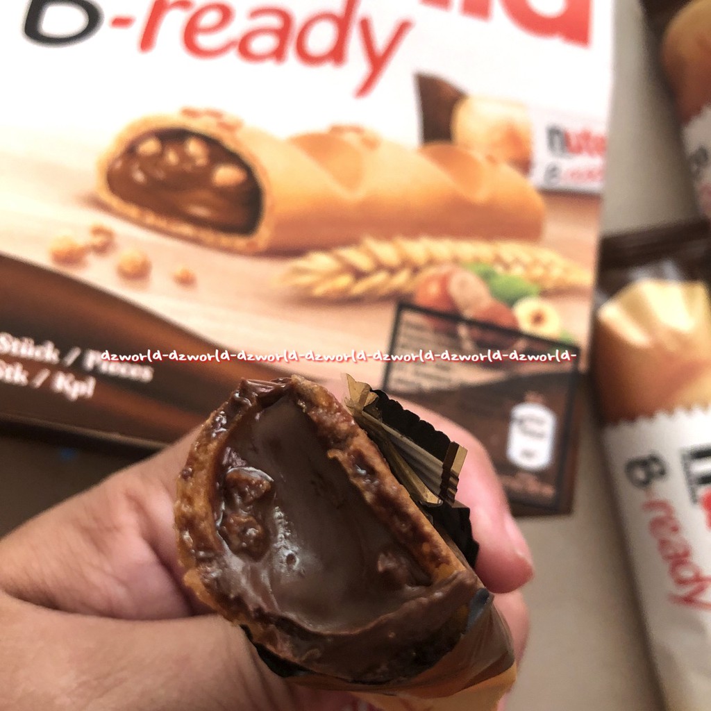 Nutella Ferrero B-Ready 6stick Nutela Cokelat stik selai 132gr Chocolate Stick Coklat B Ready