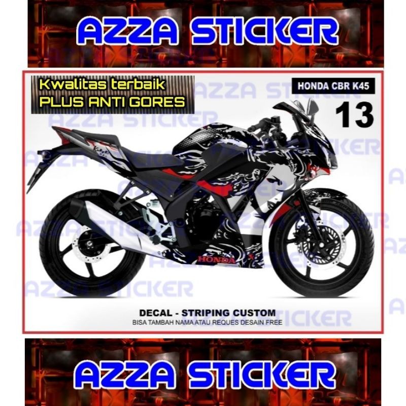 Sticker Striping Decal CBR150 K45 Full Body, Sticker Decal CBR150 K45 Full Body, Decal CBR150 K45 13