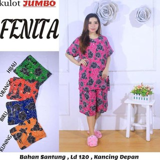  KODE 0548 Setelan Kulot Jumbo Fenita Baju Tidur Batik 