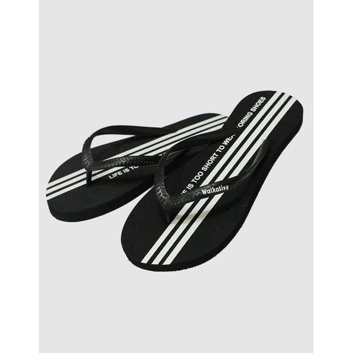 Sandal Jepit Wanita Walkactive Stripe Putih