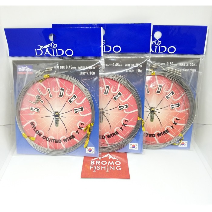 Wire DAIDO SPIDER 7x1 8-30 lbs / neklin assist kawat seling sling