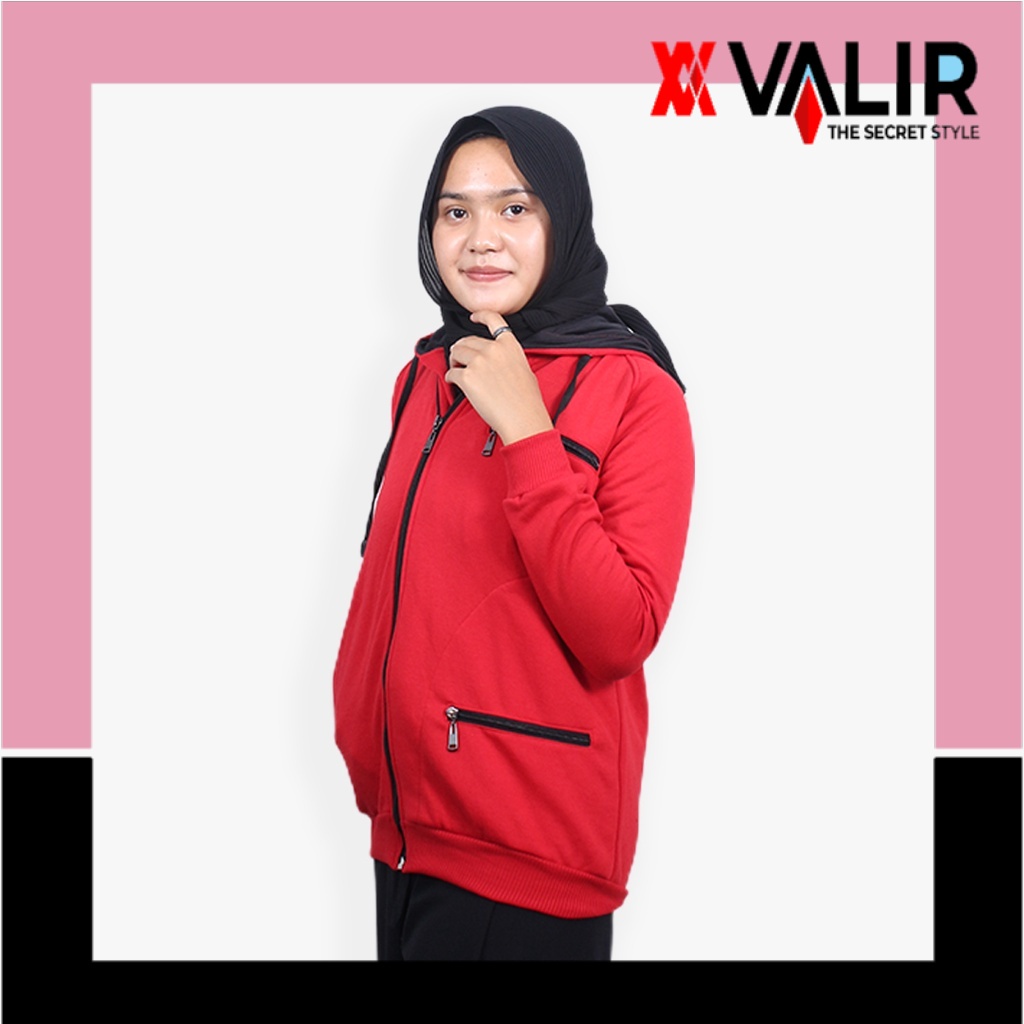 jaket cewek terbaru hoodie sweter Valir Annabel Hoodie Resleting