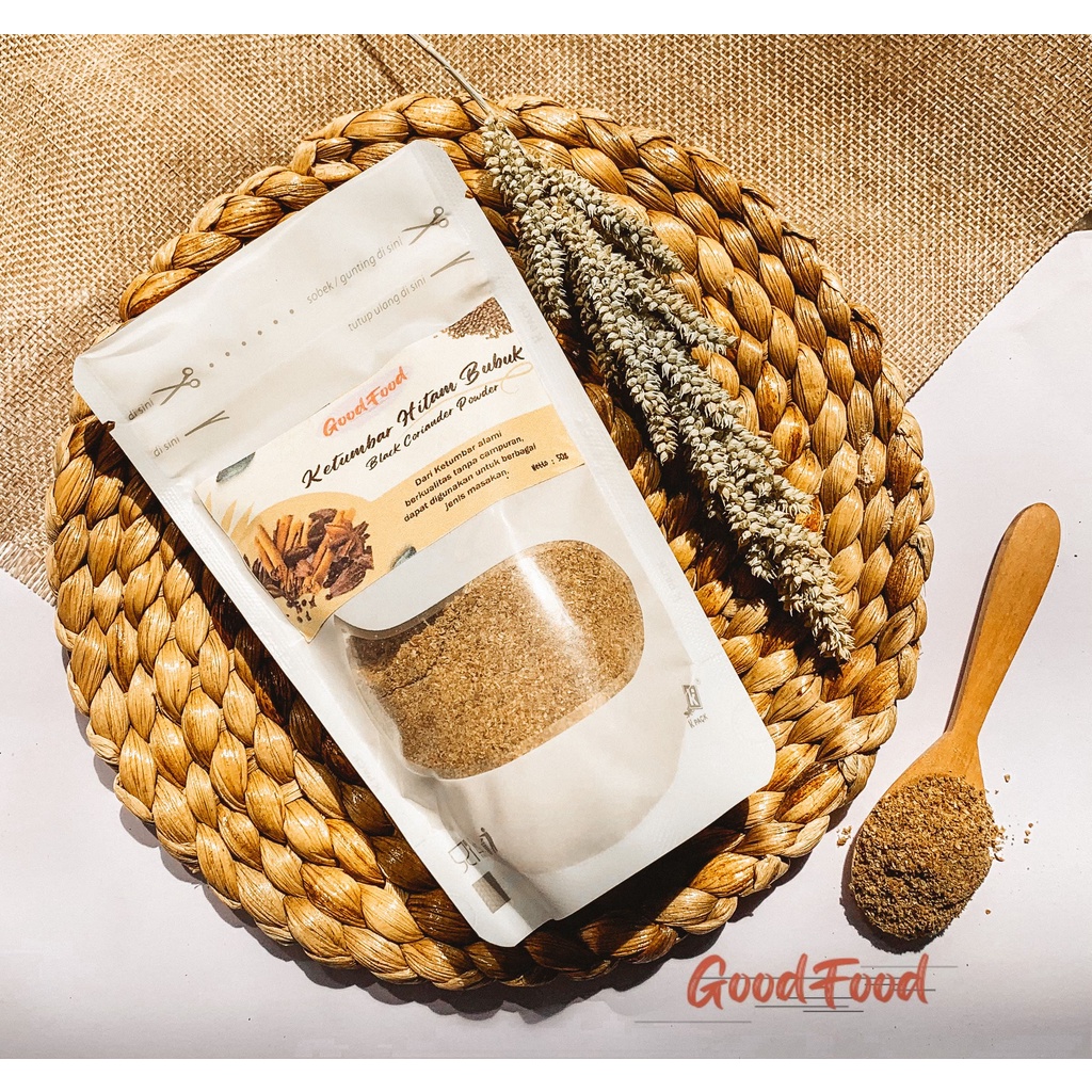 

ketumbar hitam bubuk bumbu rempah Premium black coriander powder
