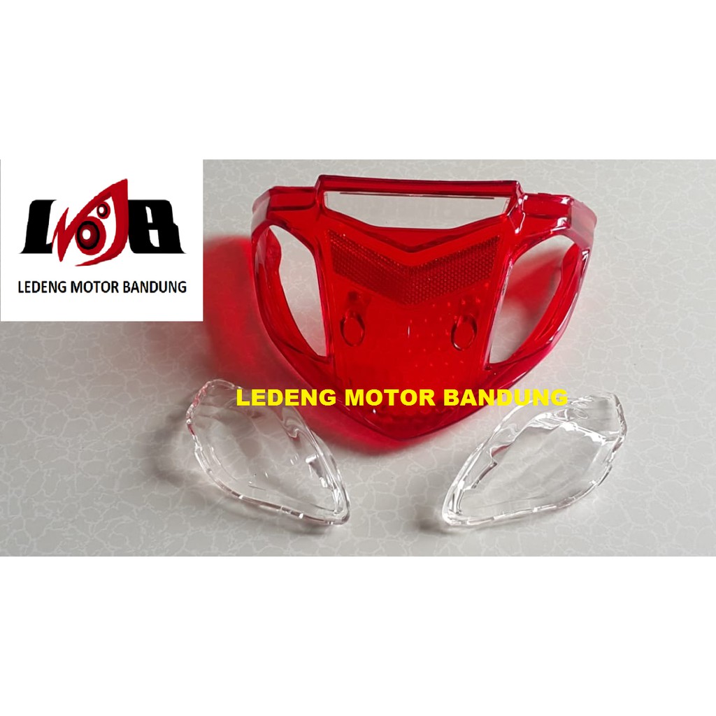 Mika Stop Plus Sen Supra Fit New Kaca Lampu Rem Belakang Lokal