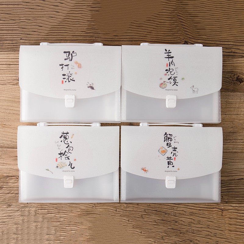 

Chinese Style Snacks Plastic Folder Briefcase (Map Plastik)