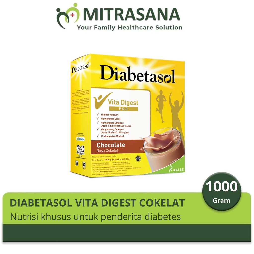 

Diabetasol Vita Digest Cokelat 950 Gram