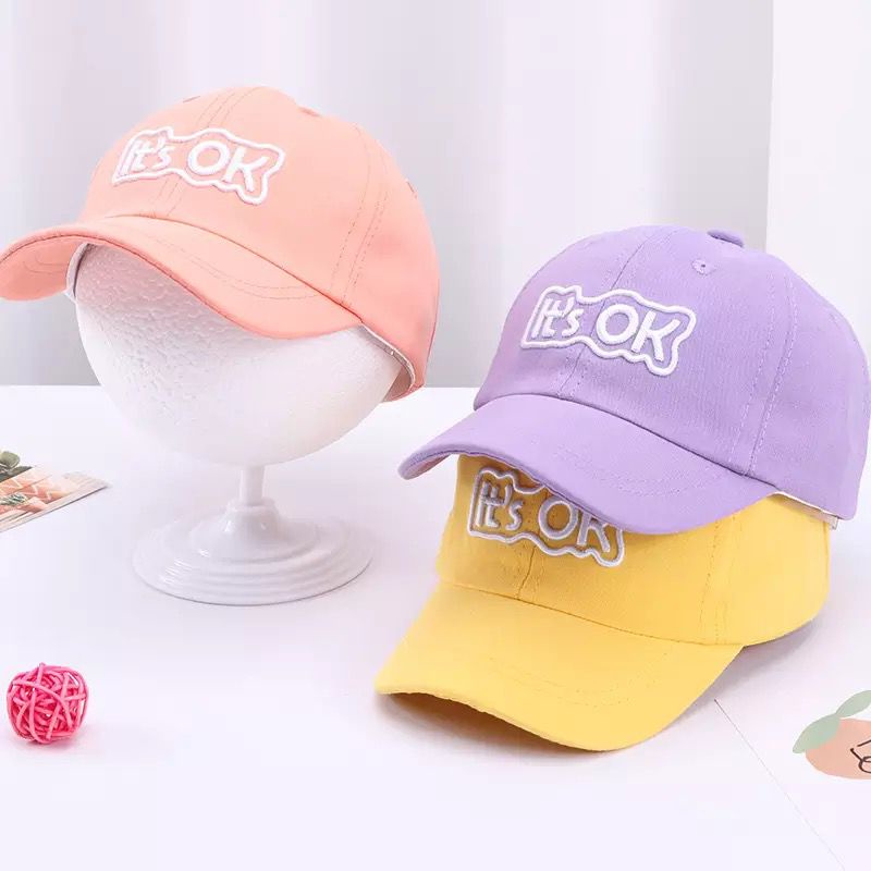 Topi Anak Laki Laki Perempuan motif ITS OK Topi Baseball Hat Anak