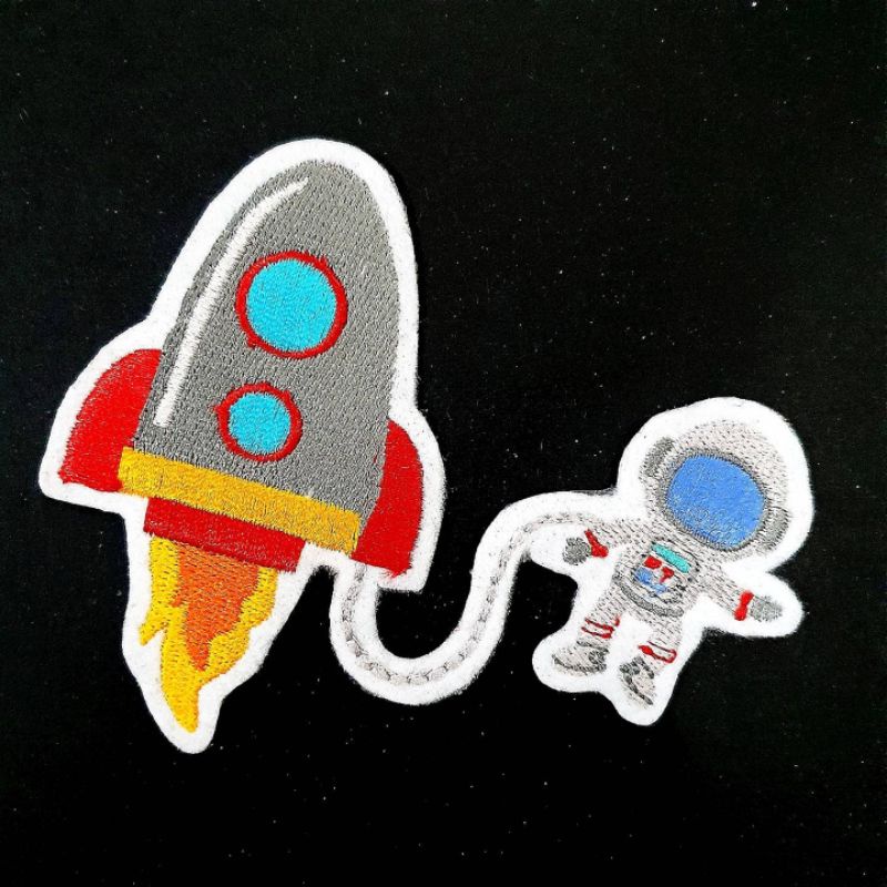 Patch Bordir Rocket Astronaut, Nasa