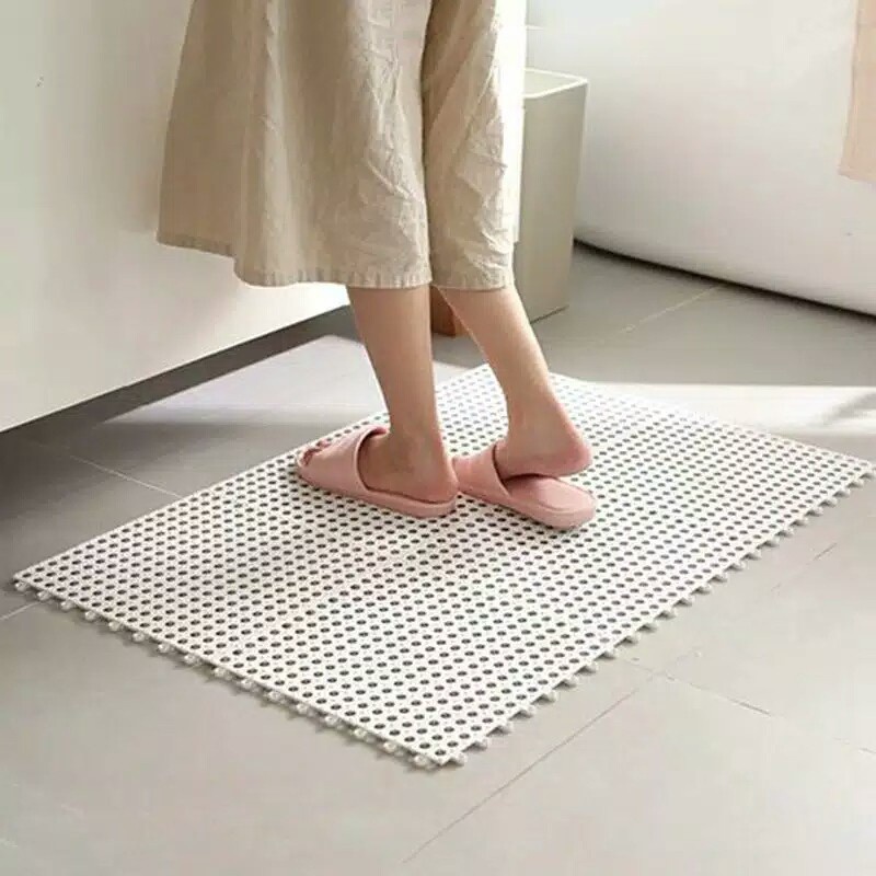 Barnik88 Karpet Kamar Mandi Polkadot Anti Licin 30x30 cm / Keset Alas Lantai Dapur Anti Slip murah!!