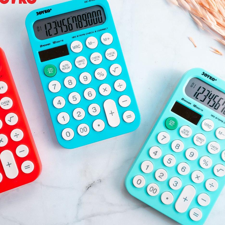

Sale RDGWO Calculator Kalkulator Joyko CC-47CO 12 Digits Check Correct 97 Ready