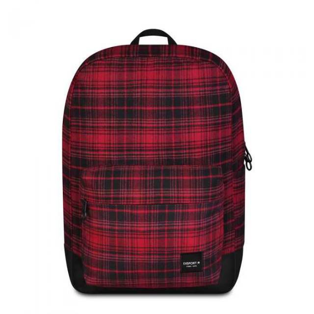 EXSPORT DELANOIR LITE RED TARTAN (L) BACKPACK - BLACK