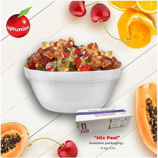 Aptunion mixed fruits peel with cherries 500 gram