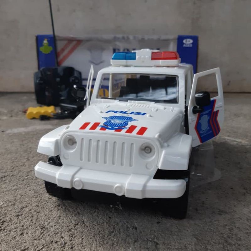 Remote Control RC  Mobil Polis Baterai Cas