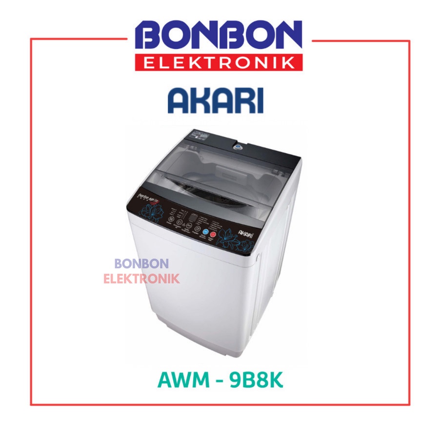 Akari Mesin Cuci 1 Tabung 9KG AWM-9B8K / AWM9B8K