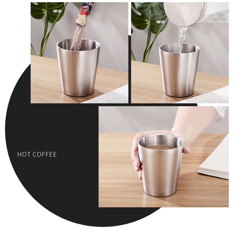 Solighter Mug Kopi Travel Drinkware Kitchen &amp; Bar Double Wall Cangkir Teh