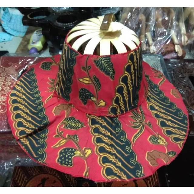 TOPI BATIK UNIK MODEL LIPAT SEPERTI KIPAS - SOUVENIR KHAS JOGJA