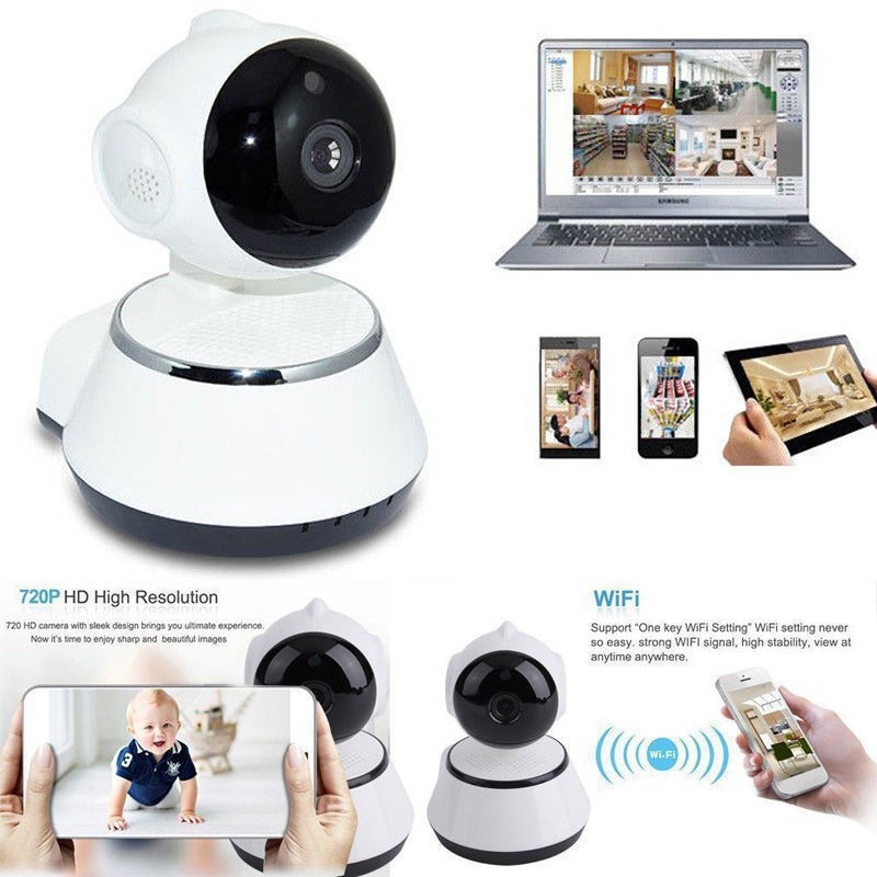 CCTV 2K Kualitas Gambar Tajam Wireless IP Camera Night Vision Webcam Nirkabel Audio HD pantau lewat hp kamera bayi kamar internet baby cam 1/4 Inch CMOS 720P WD-V02