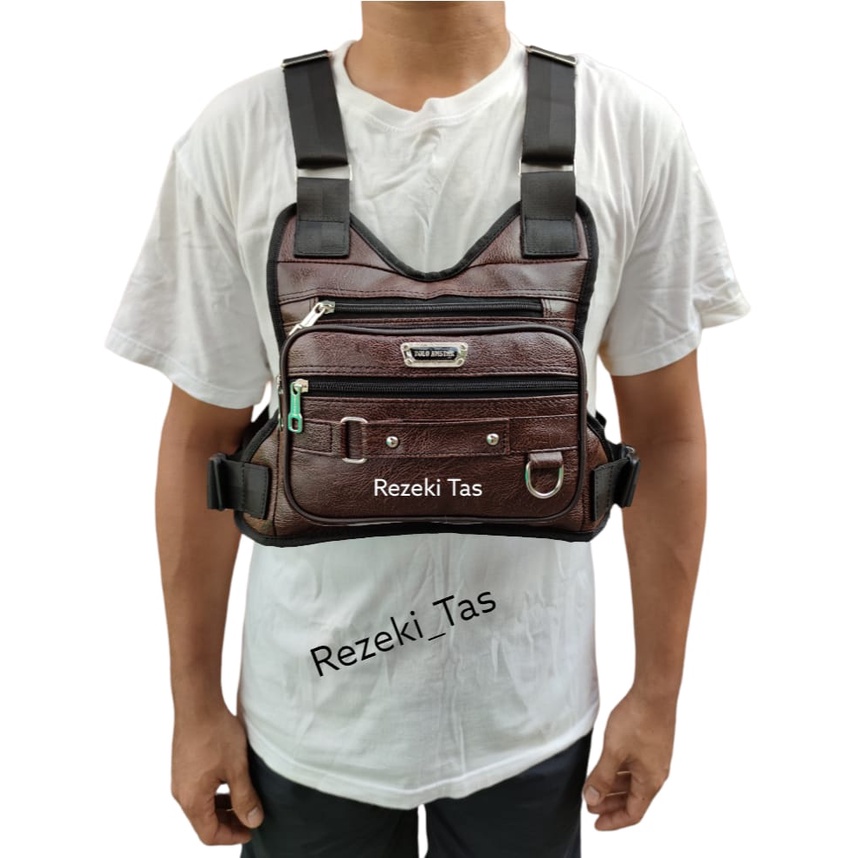 TAS SALEMPANG TAS DADA ARMY WATERPROOF  KULIT PU LEATHER ORIGINAL POLO AMSTAR CHEST BAG OUTDOOR