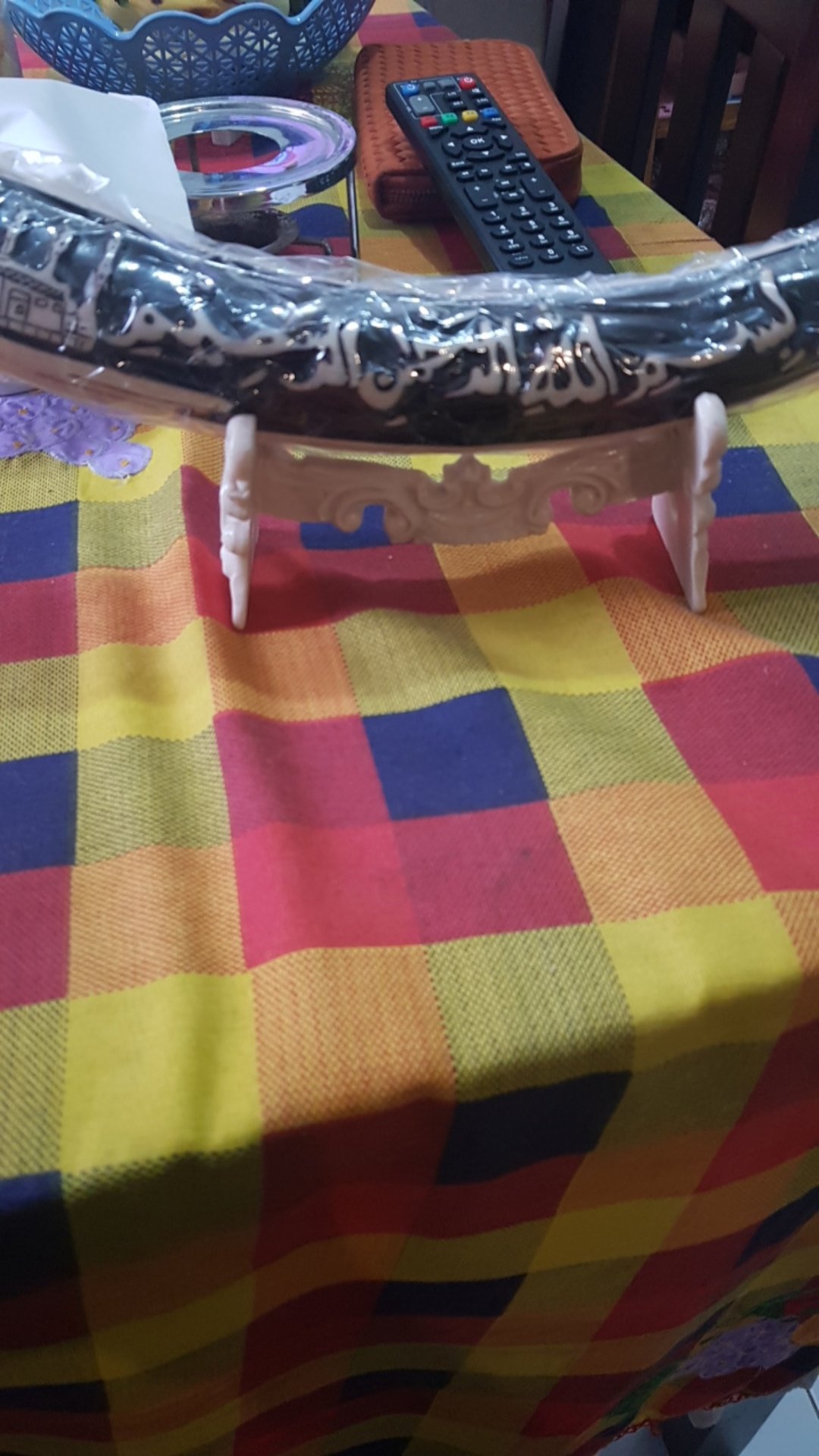 Pajangan Replika Taring Gading Gajah Lafadz Bismillah