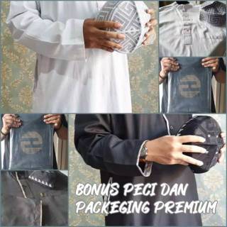 JUBAH SAUDI BAJU  GAMIS  PRIA LAKI DEWASA  FREE 1 PECI UKURAN  