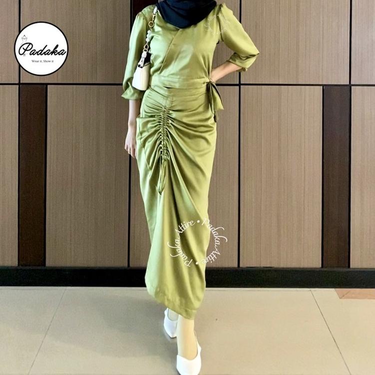 HOT SALE SET DRESS ARABELLA - SILK DRESS SERUT SATIN KONDANGAN - READY PADAKA ATTIRE etalase baru