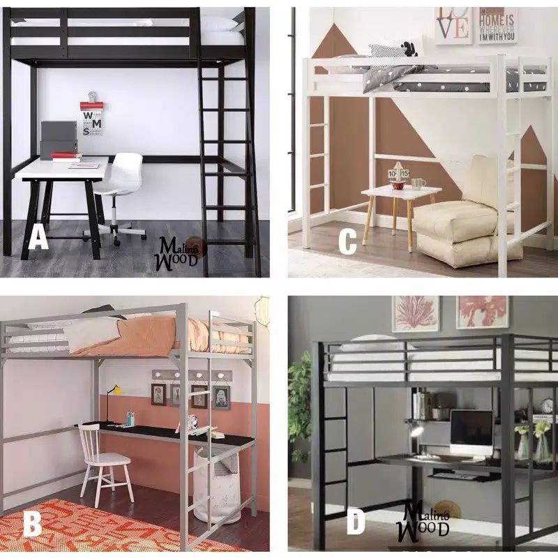 ranjang besi susun / ranjang besi kolong /dipan besi kolong/mezzanine bed/mezanin/ranjang susun