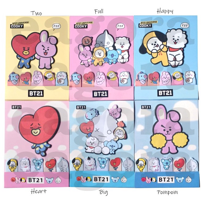 

Sticky Notes BT 21 Big Mascot Boyband Korea KPOP Agenda Memo Lucu DIY Scrapbook