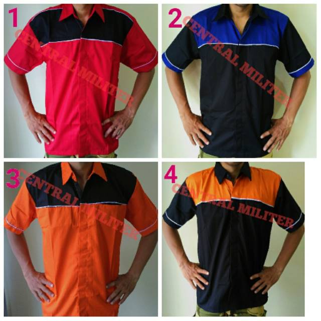 Seragam Kerja/ Baju Crew/ Seragam Tim/ Kemeja Kantor