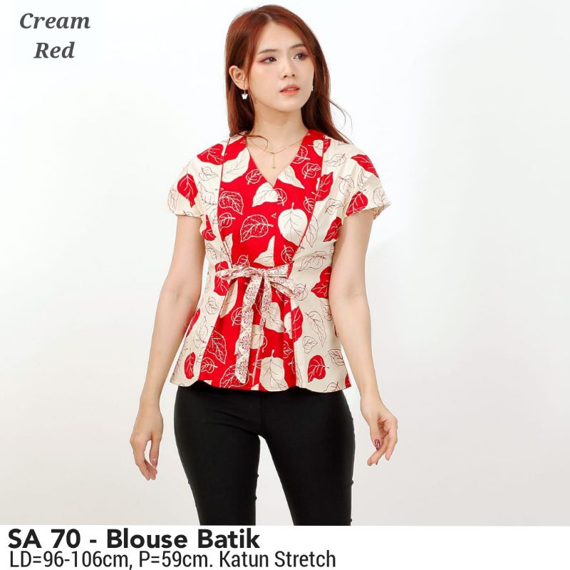 BLOUSE BATIK MODERN 464 ATASAN CEWEK ETNIK 70,  BAJU FASHION WANITA MURAH