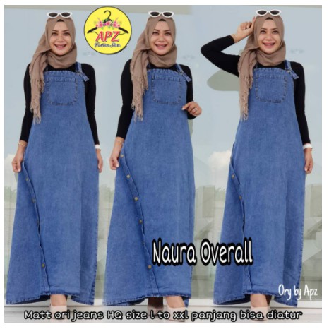 NAURA OVERALL SNOW BLUE SERIES MATT JEANS WASH MODEL CASUAL