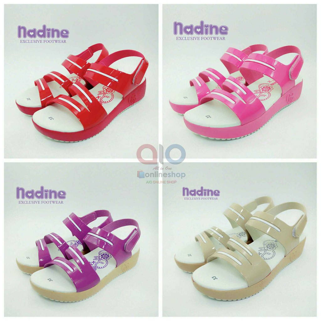 Nadine Sandal Let Anak Wedges 31 - 35 Hak 3 Cm Tali Perempuan Casual Fashion Cewek Slop N05