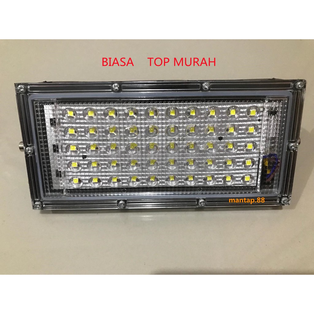 LAMPU SOROT LED 50WATT / 50W / TEMBAK SLIM LED FLOODLIGHT 220V CAHAYA PUTIH