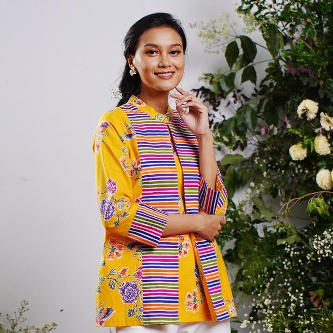 NONA RARA - Aster Tamansari T0923, Baju atasan blouse batik wanita